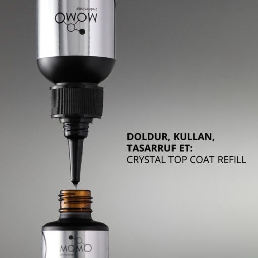 Momo Crystal Top Coat 100ml. Refil Şişe