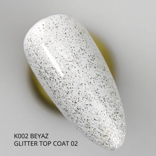 Momo Glitter Top Coat No-Wipe 9ml.