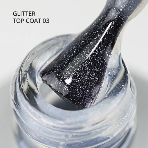 Momo Glitter Top Coat No-Wipe 9ml.