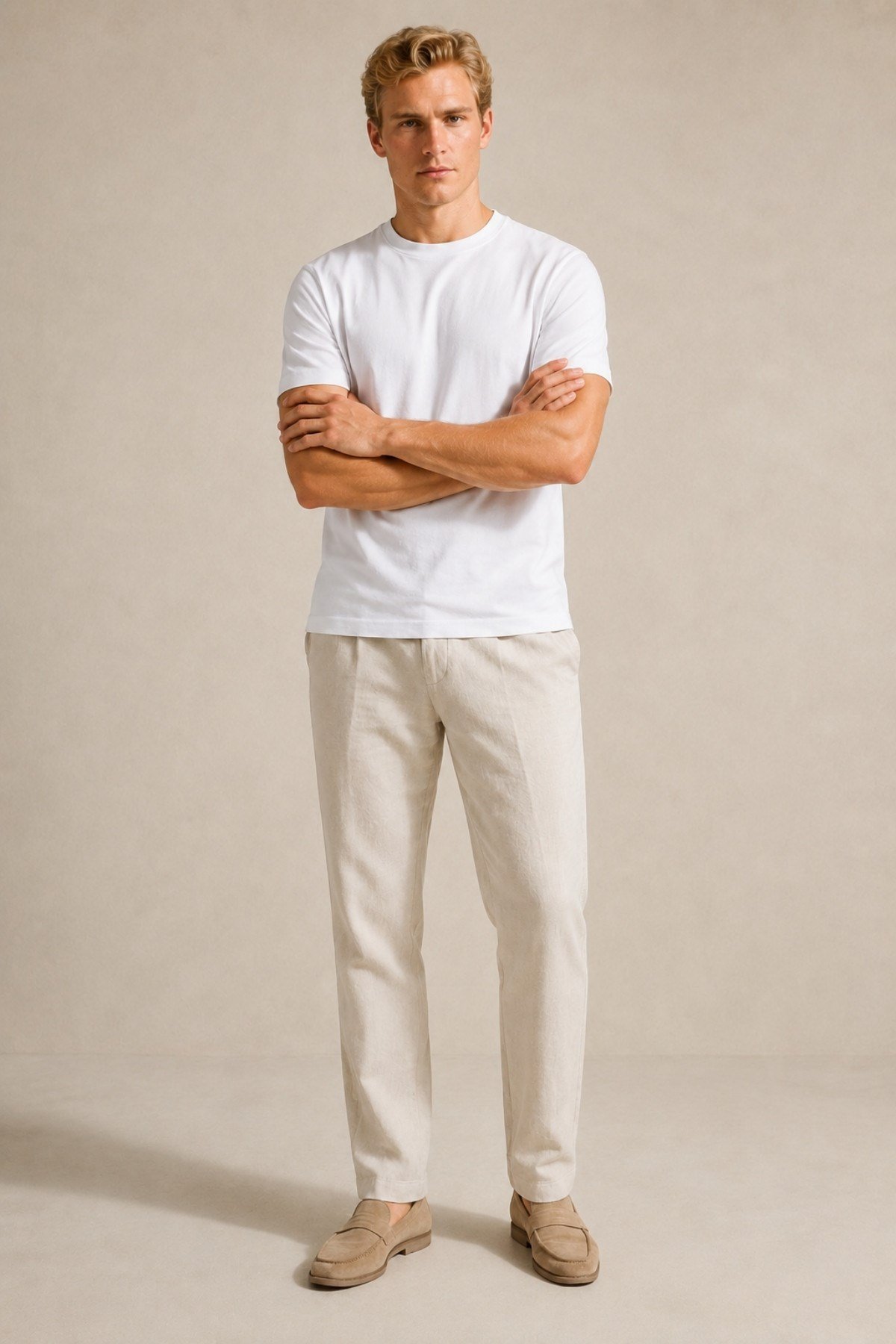 Ekru Pure Cotton T-Shirt