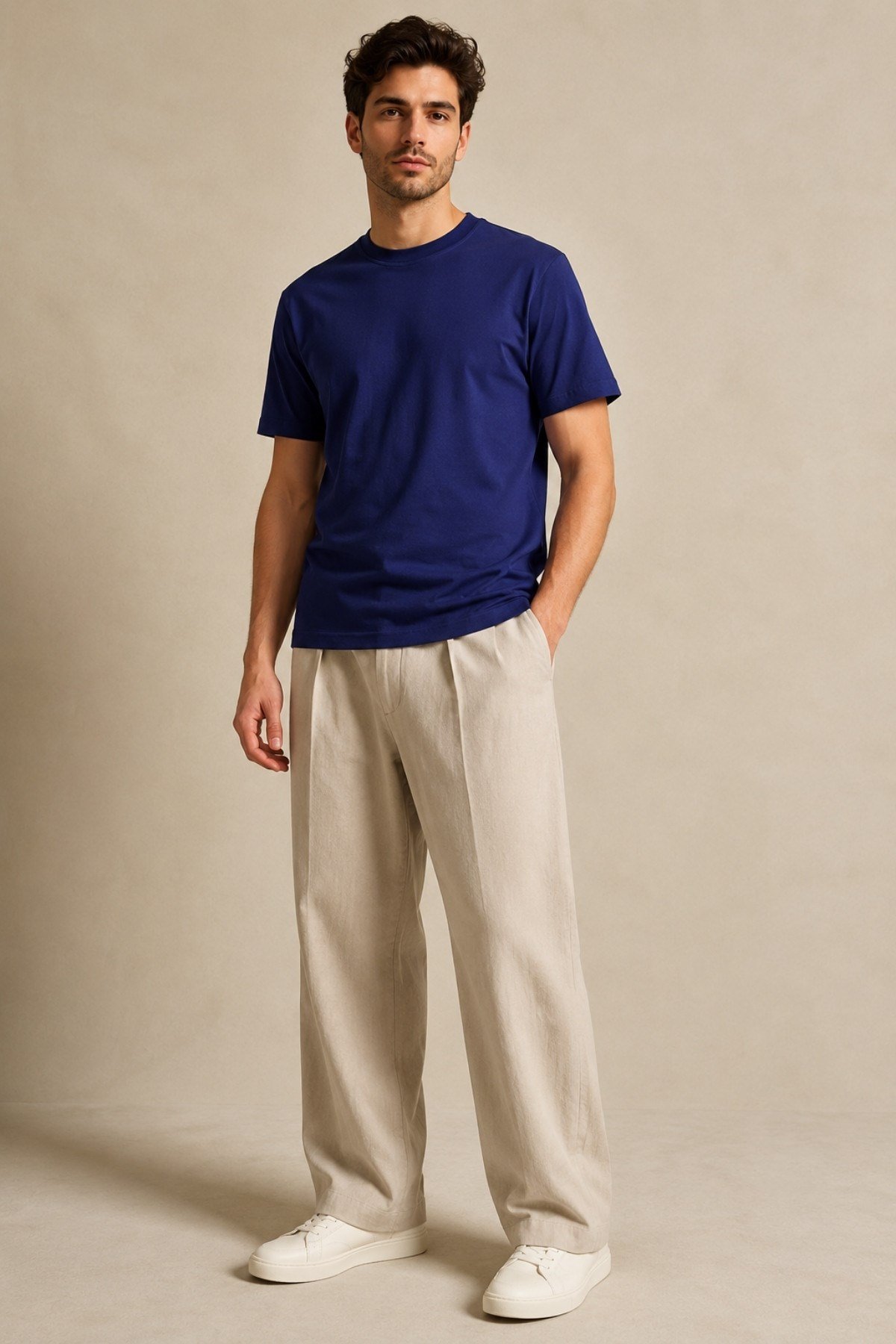 Lacivert Pure Cotton T-Shirt