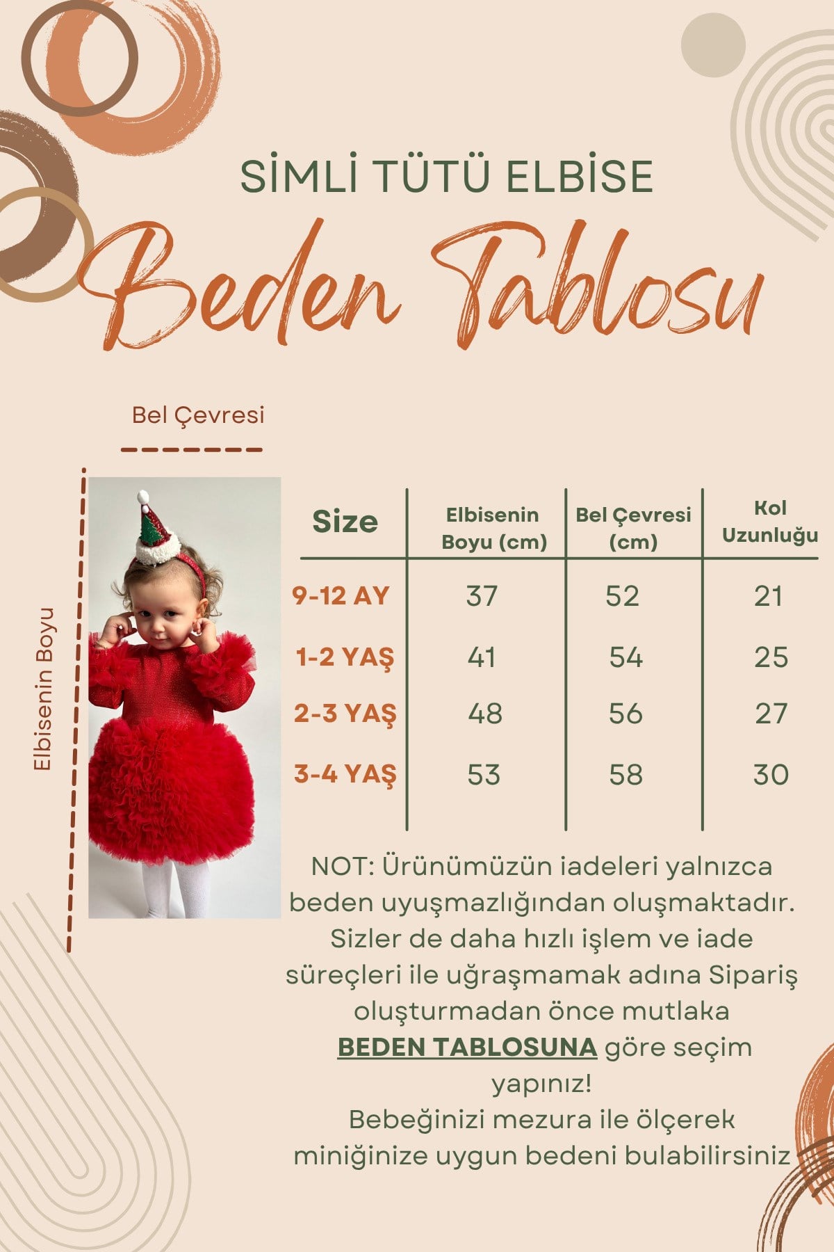 Kız Bebek Çocuk Elbise Uzun Kollu Tüllü Tütü Özel Gün Parti Doğum Günü Prenses Simli Yılbaşı Elbise