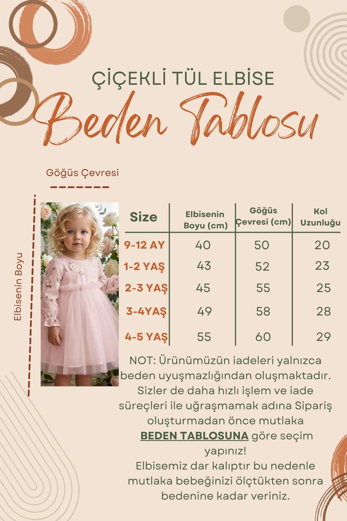 Kız Bebek Elbise Uzun Kollu Tüllü Tütü 3D Çiçekli Özel Gün Doğum günü Düğün Kız Çocuk Abiye Elbise