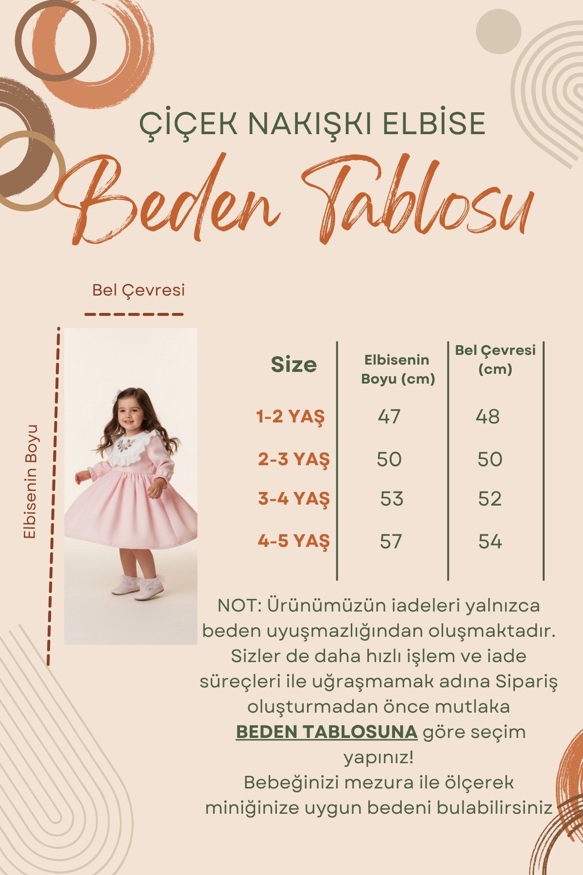 Kız Çocuk Uzun Kollu Çiçek Nakışlı Astarlı Kabarık Özel Gün Doğum Günü Parti Yılbaşı Noel Elbise