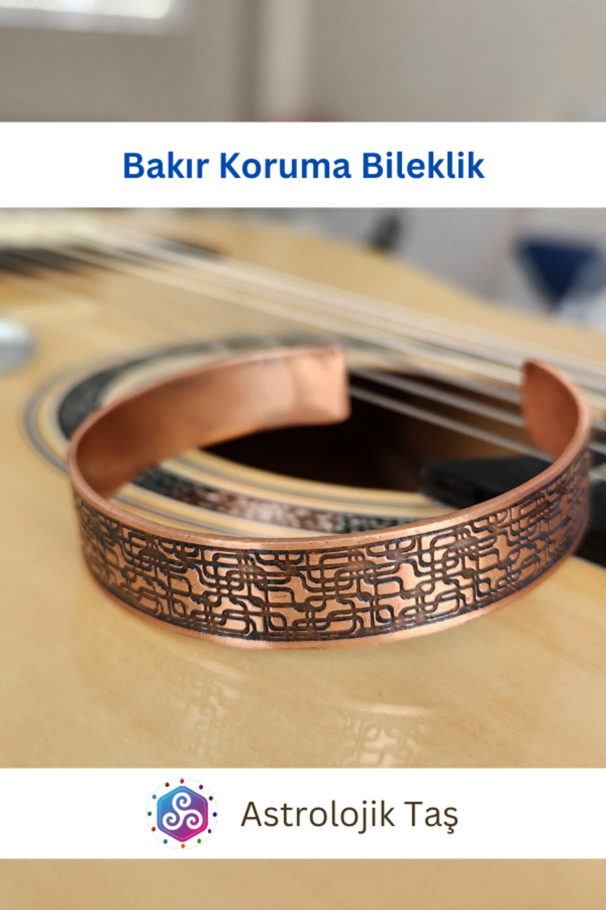 Desenli Bakır Koruma Bileklik Bilezik Kadın Erkek