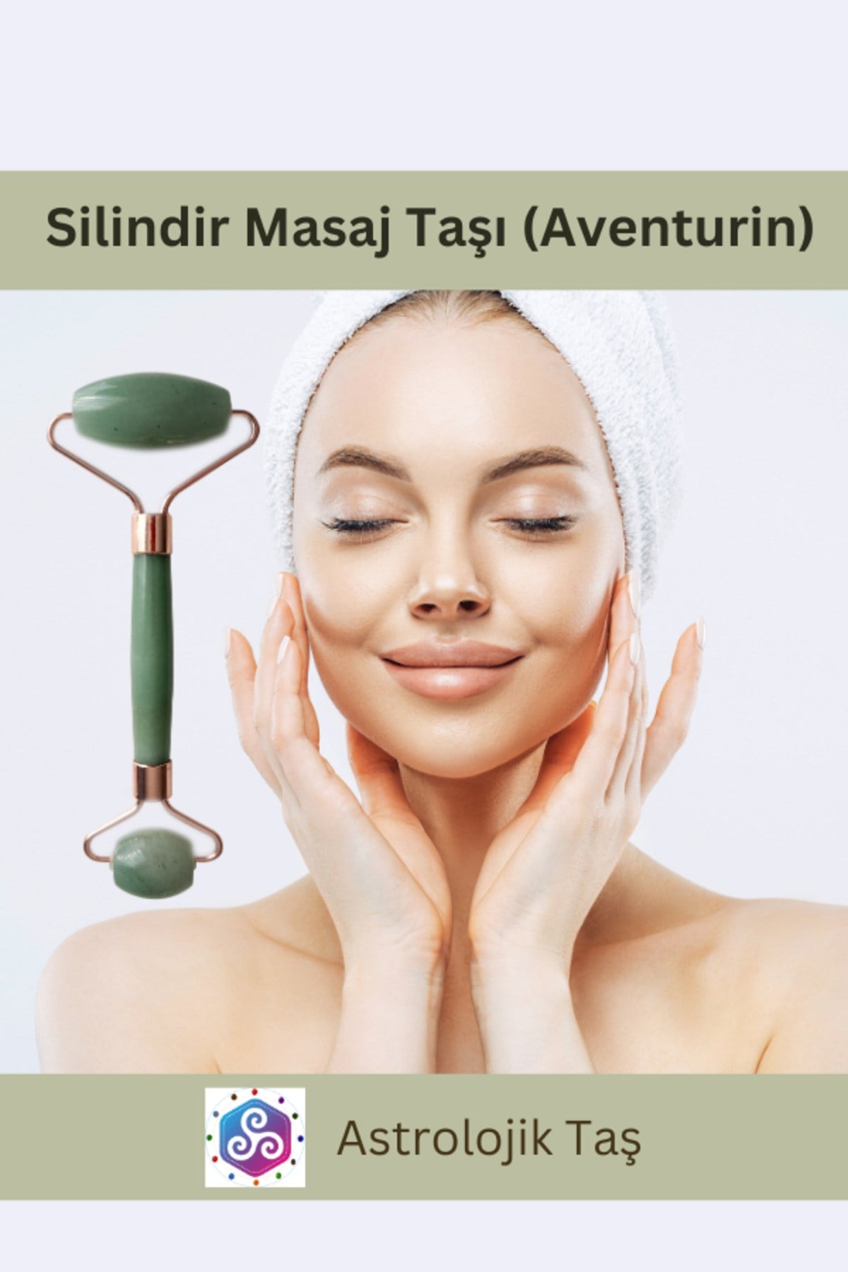 Doğal Taş Yüz Masaj Silindiri (Roz Face Roller)