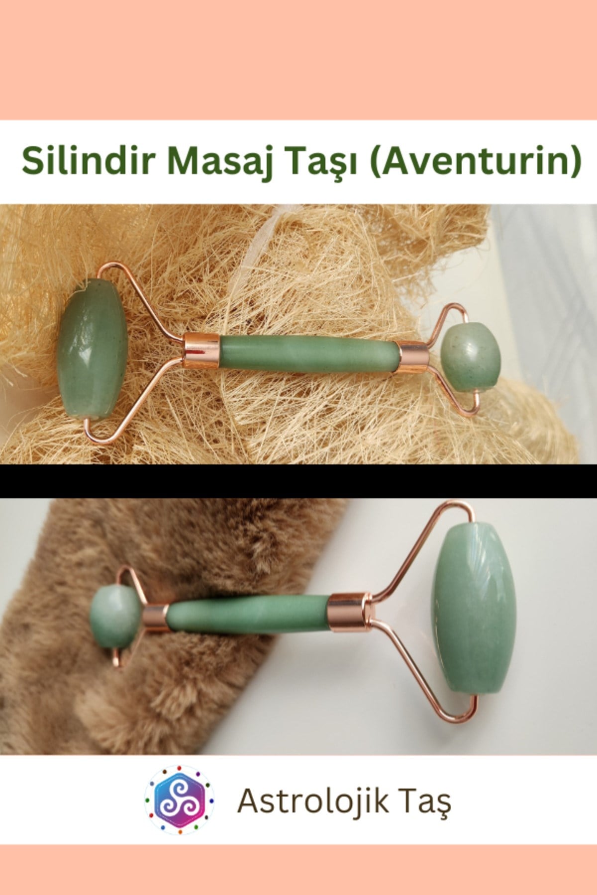 Doğal Taş Yüz Masaj Silindiri (Roz Face Roller)