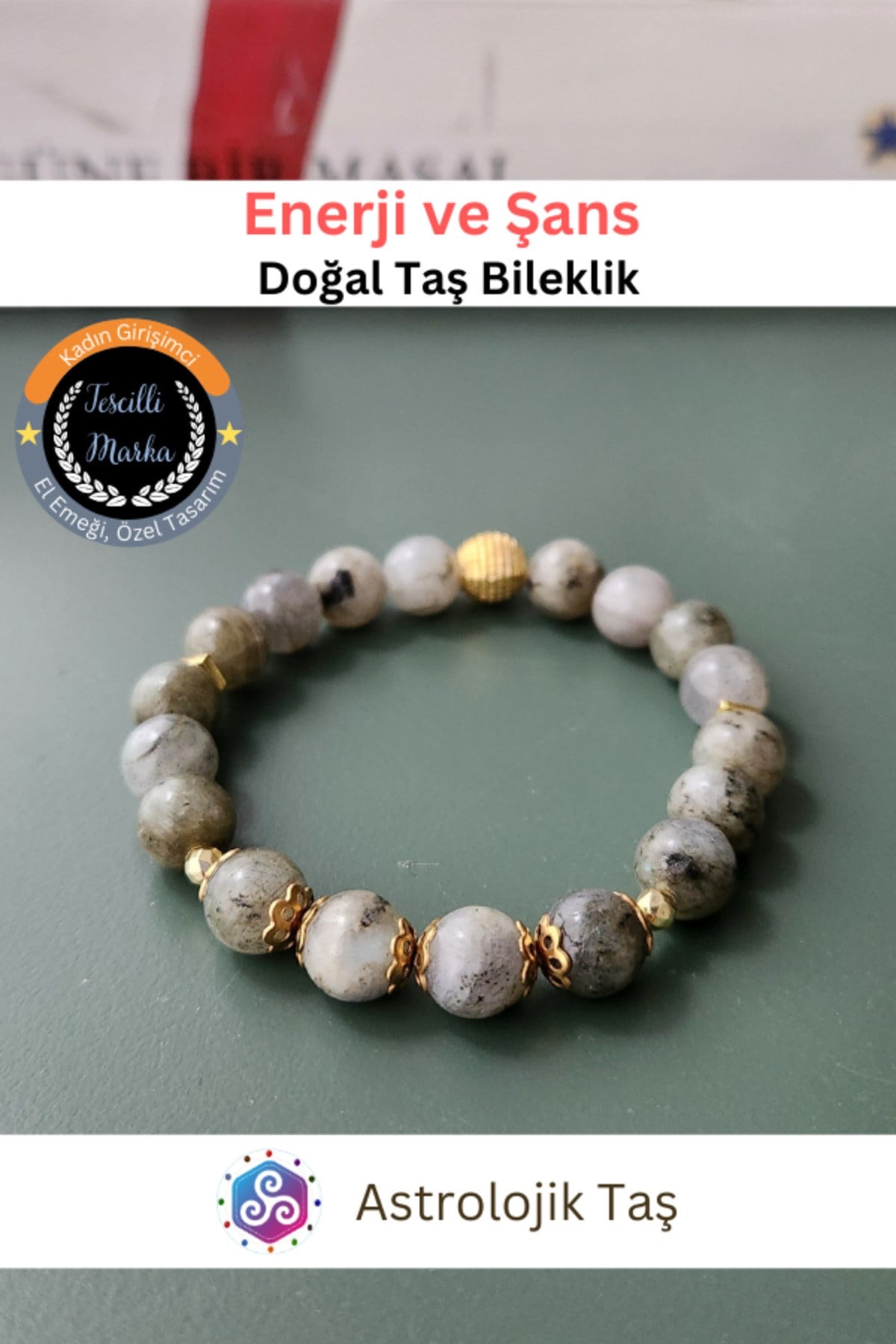 Enerji ve Şans Doğal Taş Bileklik - Labradorit & Hematit Işıltılı Enerji ve Koruma Bilekliği