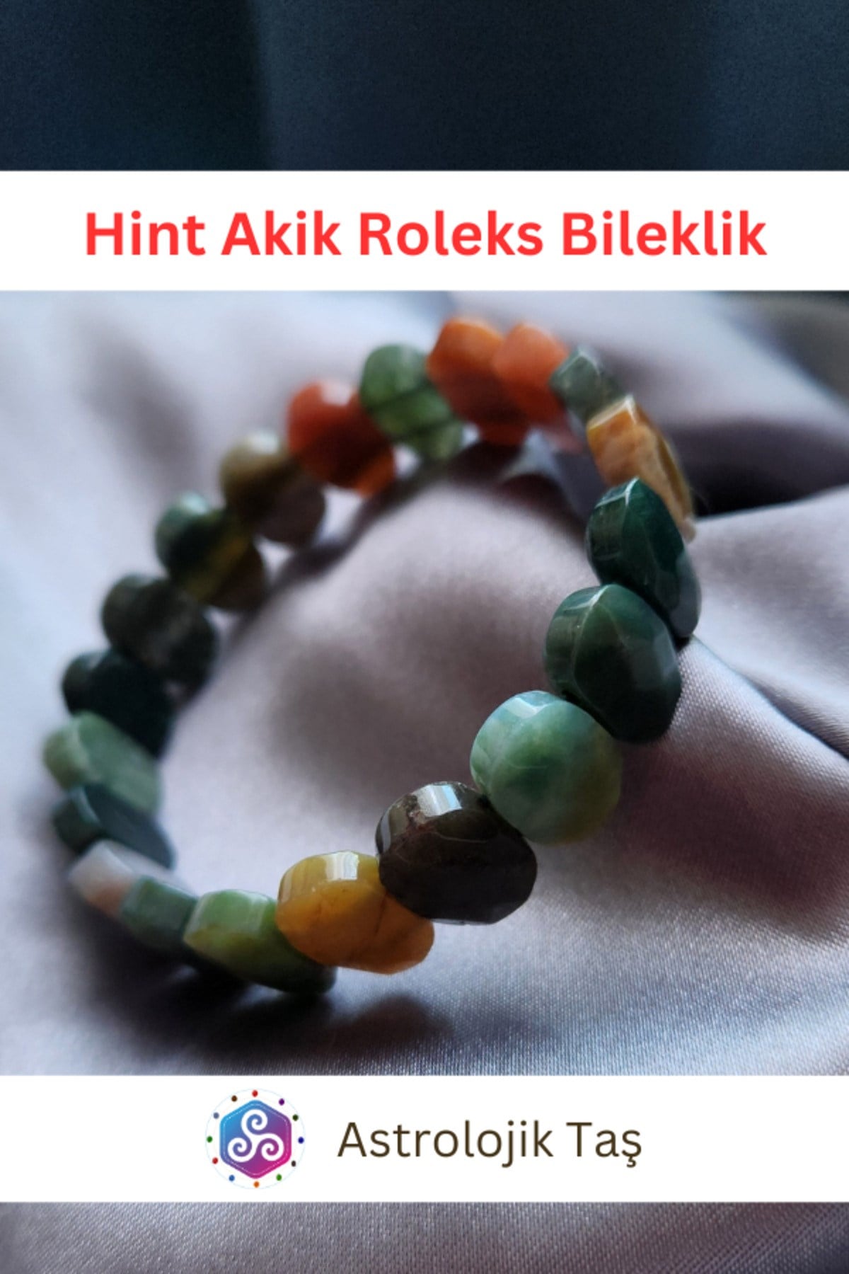 Hint Akik Doğal Taş Roleks Bileklik - Sertifikalı - Oval Hint Akik Taşı