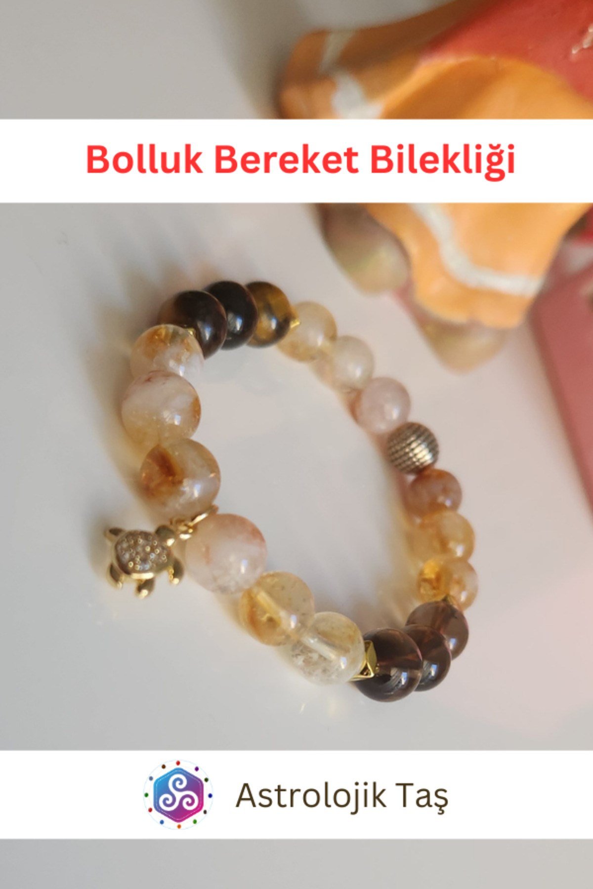 Kadın Bolluk Bereket Bilekliği - Sertifikalı Doğal Taş - Para - Bereket - Başarı - Mutluluk