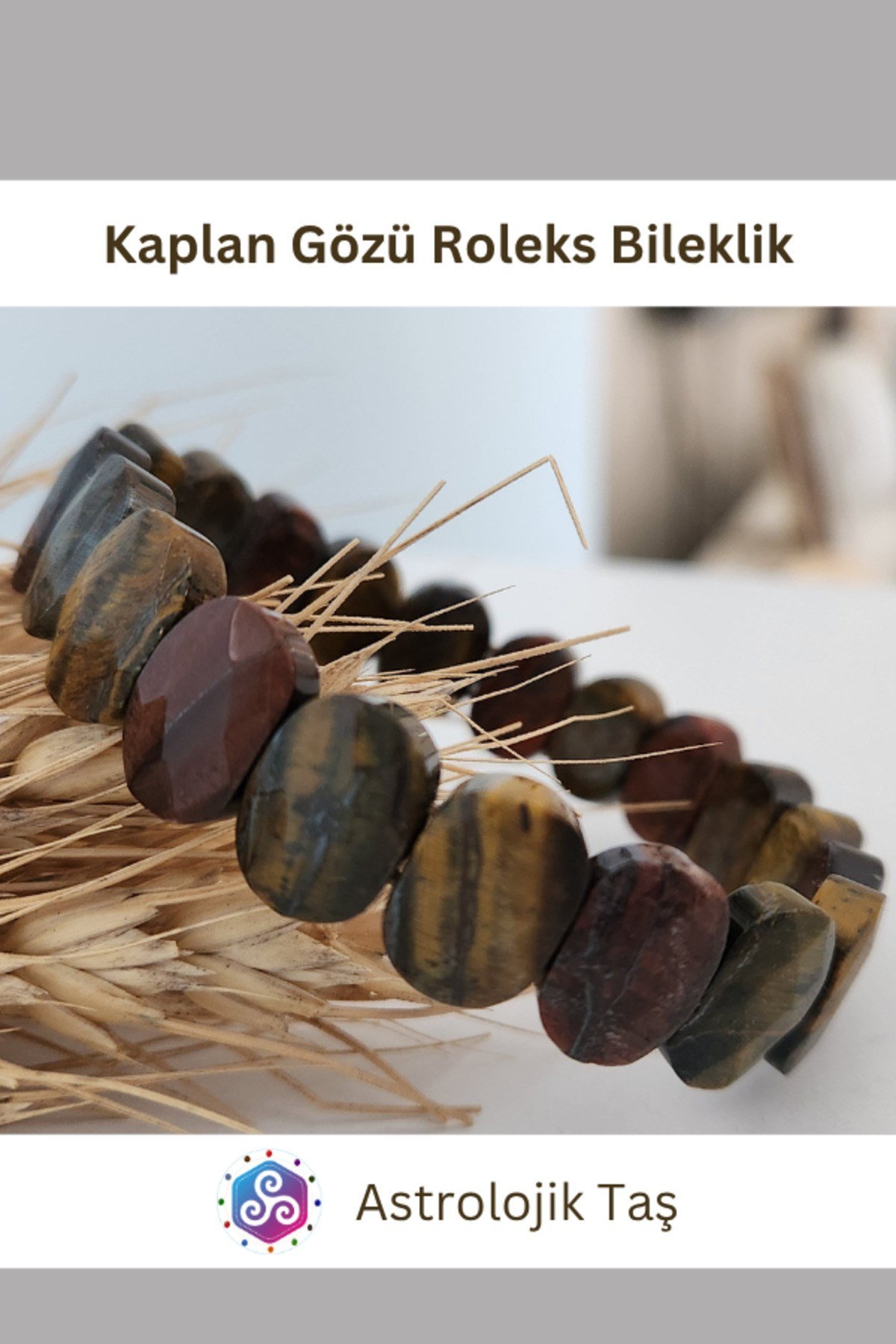 Kaplan Gözü Sertifikalı Roleks Doğal Taş Bileklik
