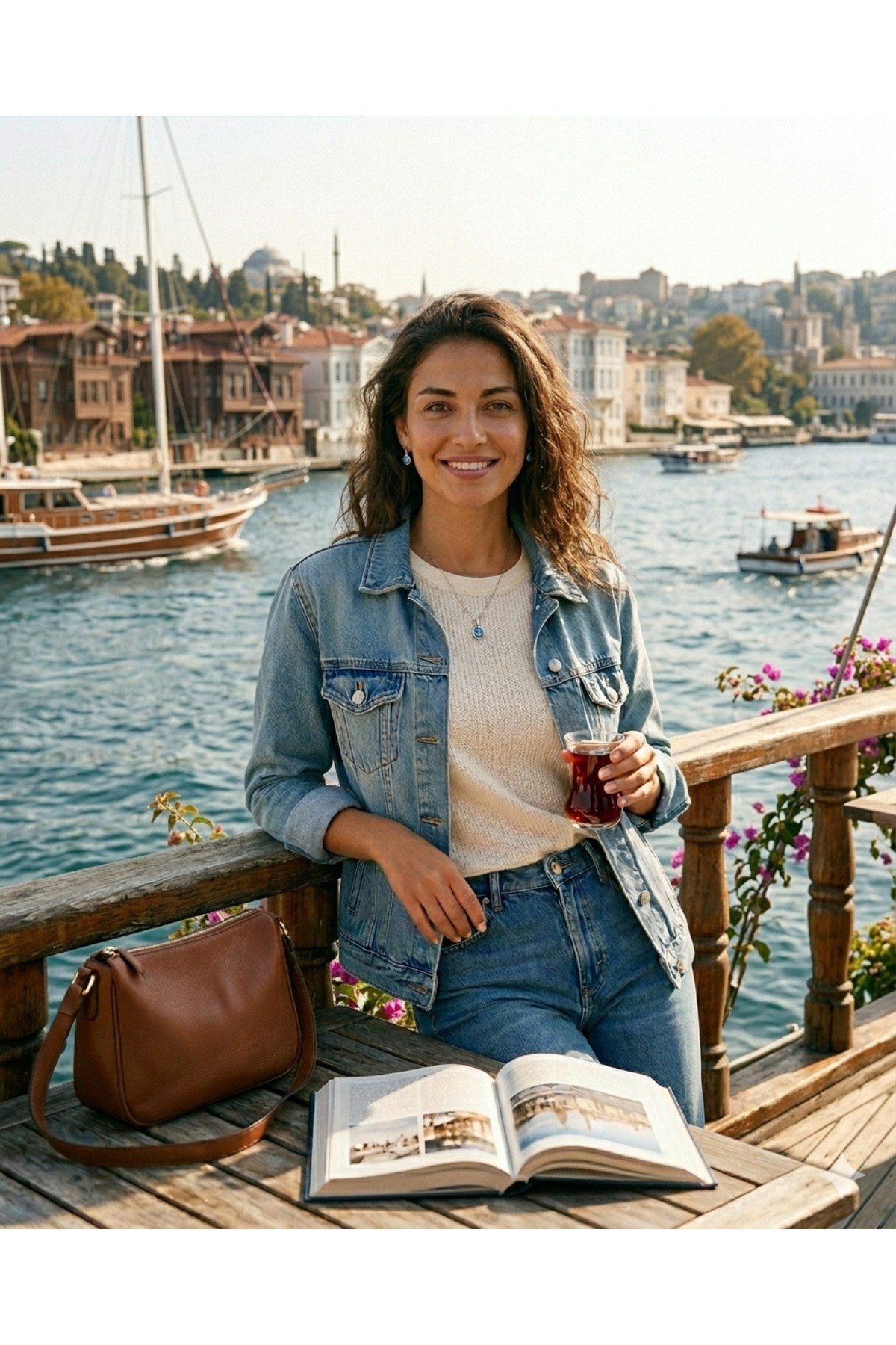 Mavi Kalsedon Taşlı Çelik Kolye – Huzur, İletişim ve Zarafet