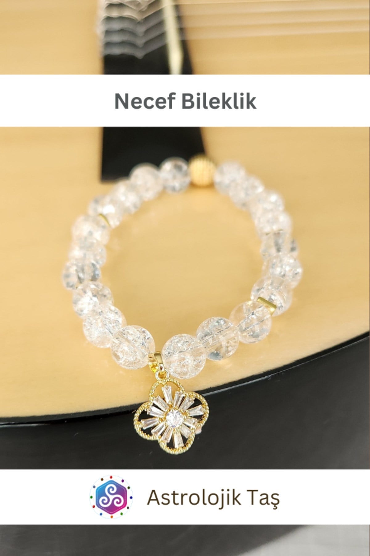 Necef Taşı Doğal Taş Bileklik - Sertifikalı - Necef Taşı & Hematit