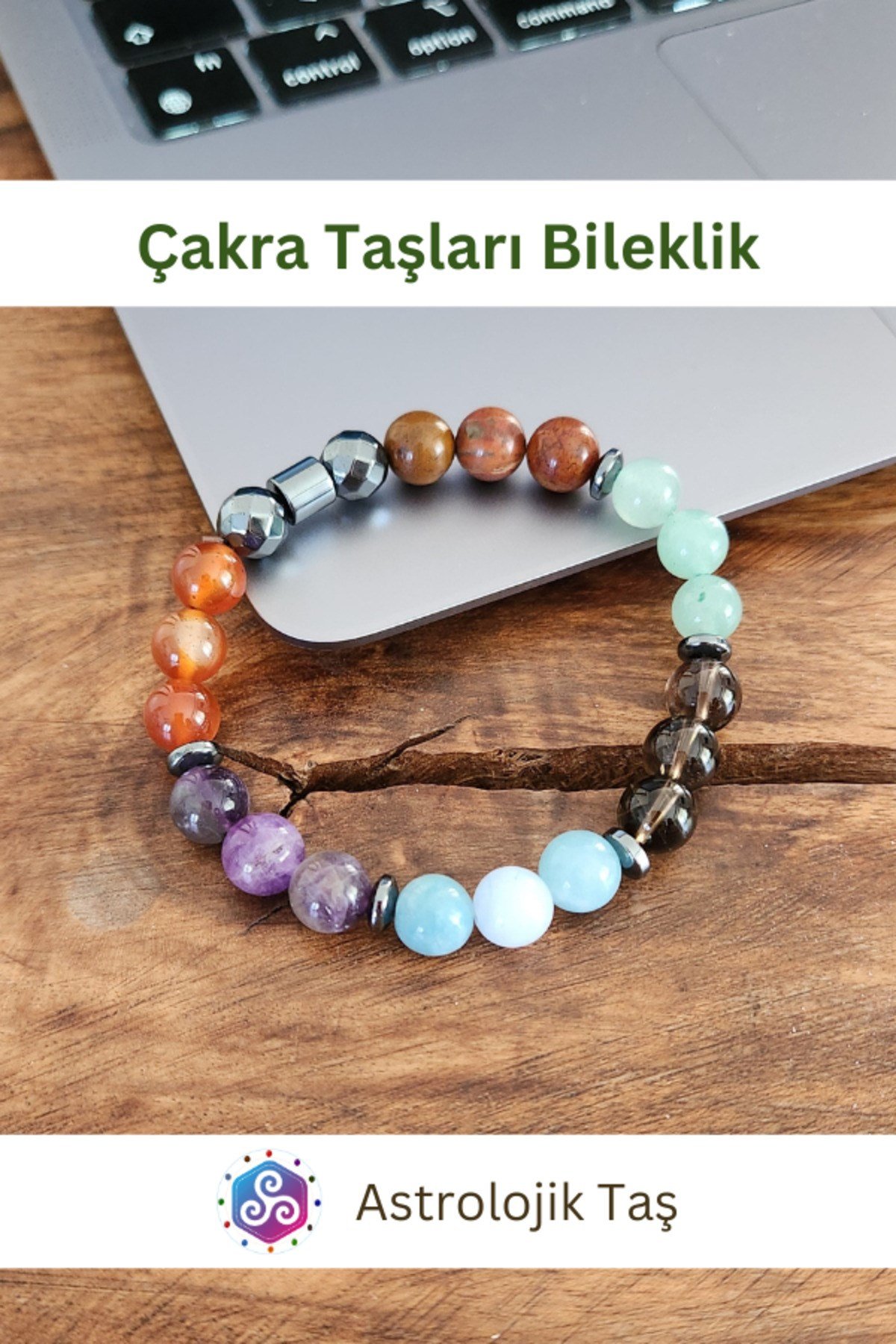 Sertifikalı Doğal Taş Çakra Bilekliği