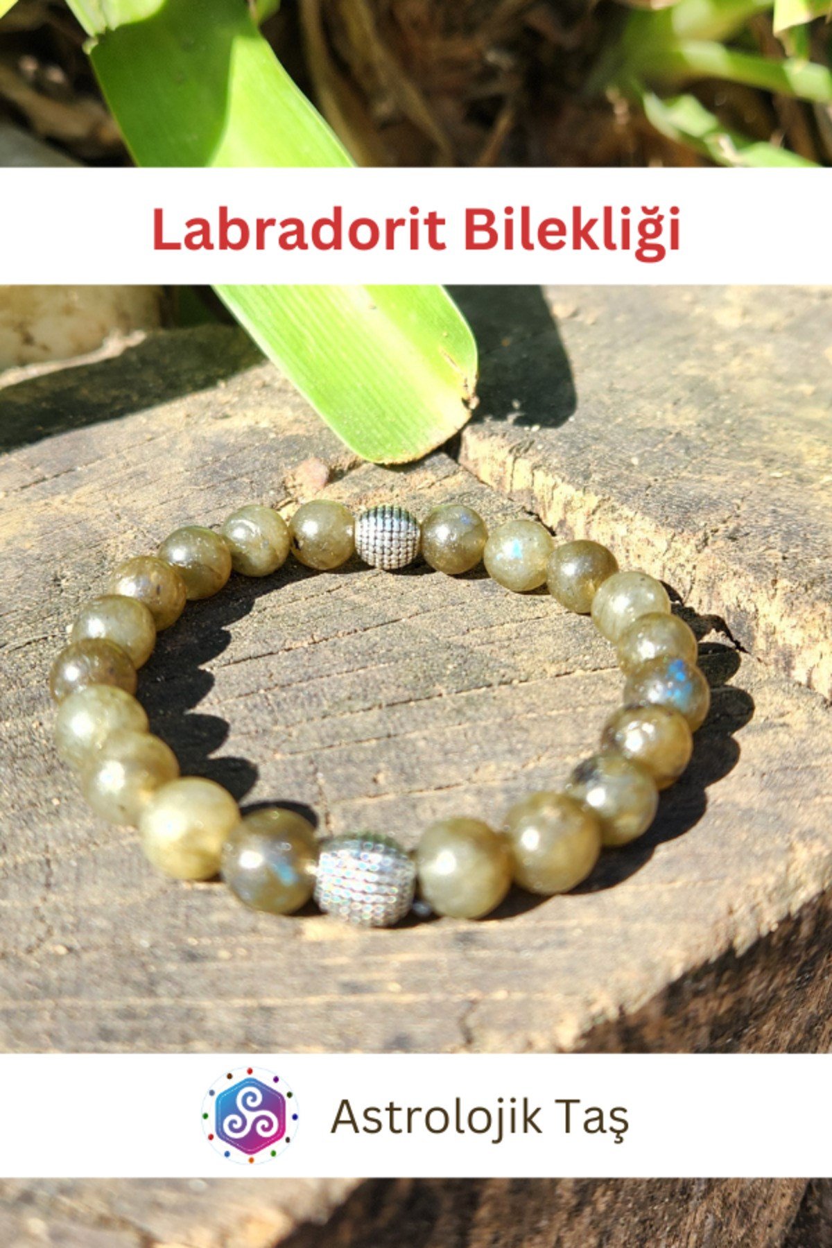 Sertifikalı Doğal Taş Labradorit Bilekliği