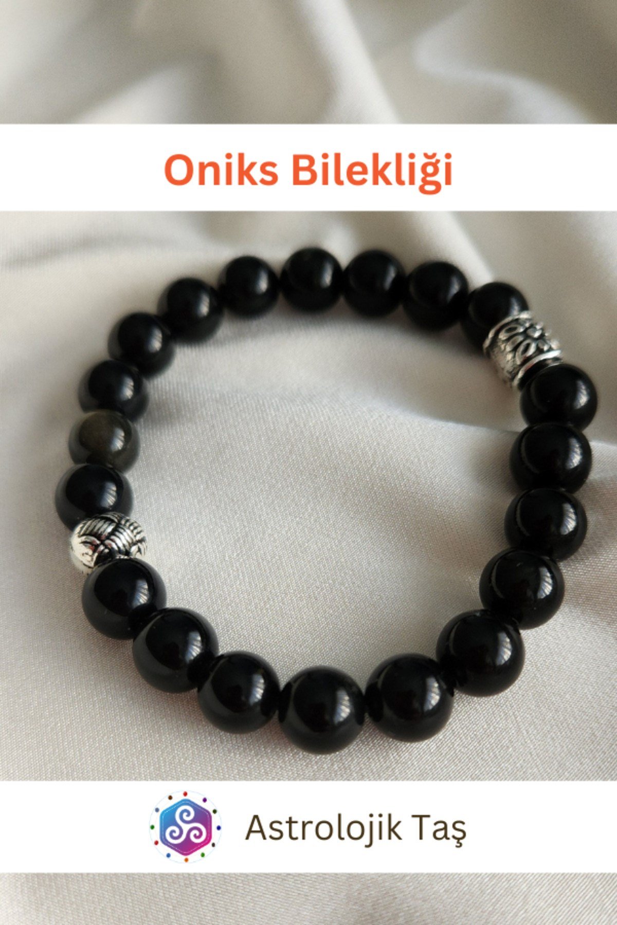 Sertifikalı Doğal Taş Oniks Bilekliği