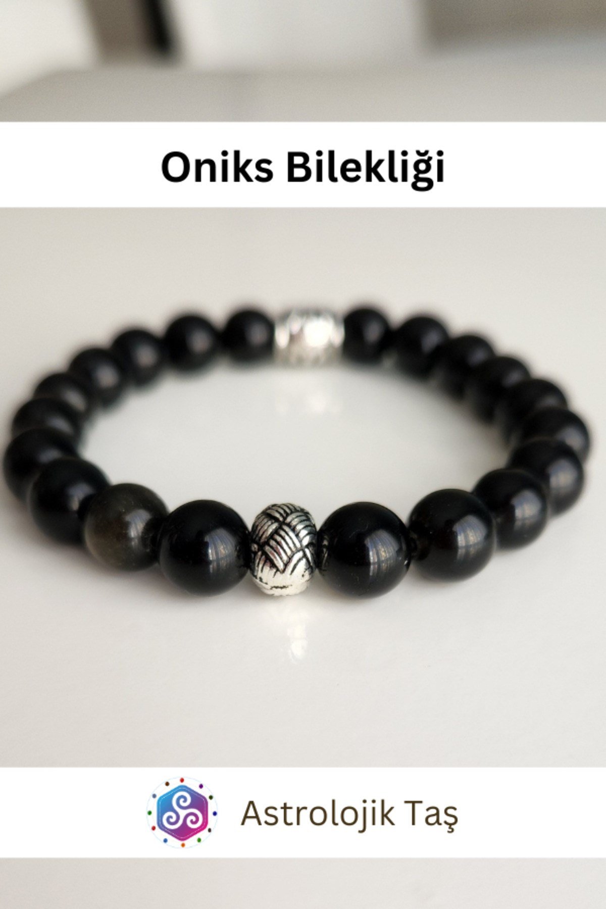 Sertifikalı Doğal Taş Oniks Bilekliği