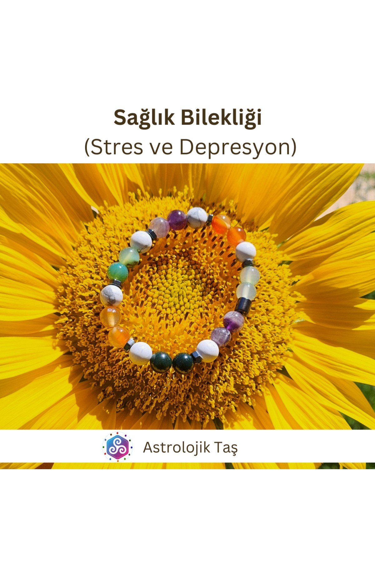 Sertifikalı Doğal Taş Stres Ve Depresyon Bilekliği