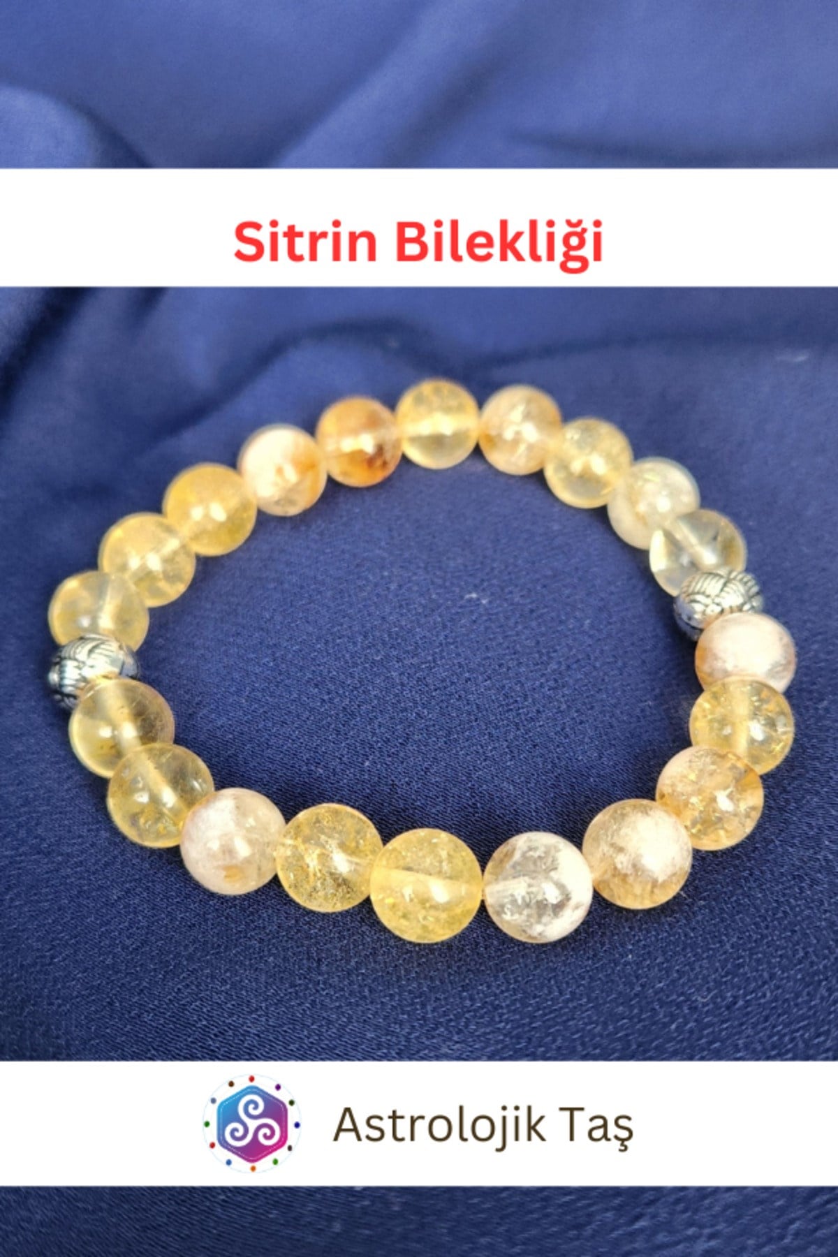 Sertifikalı Sitrin Doğal Taş Bileklik, Para, Başarı, Pozitif Enerji, Arınma Taşı
