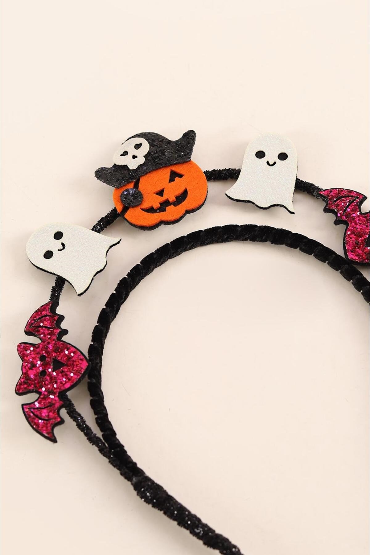 Çift Katlı Glitter Halloween Objeli Cadılar Bayramı Taç
