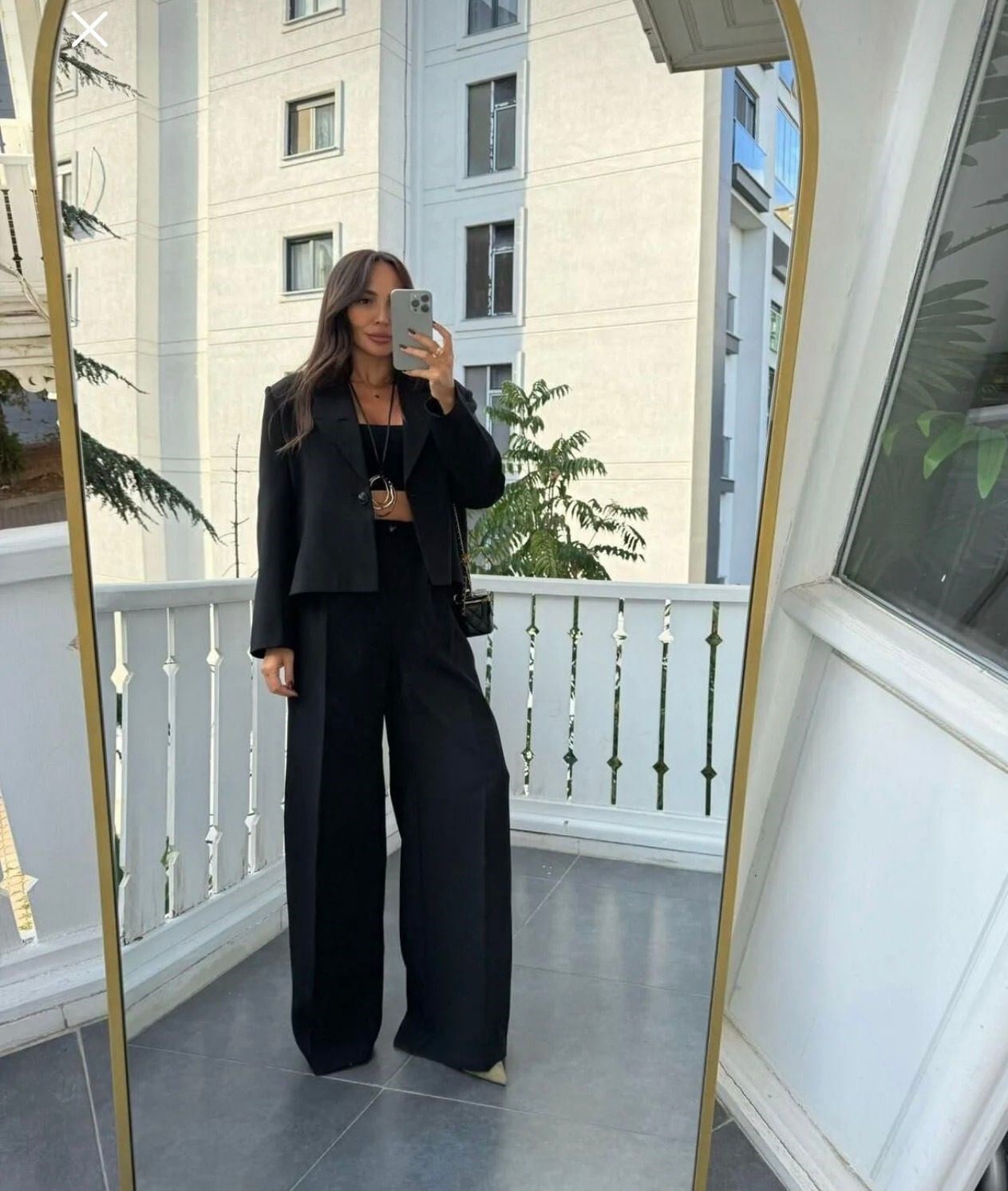 Kadın siyah blazer pantolon takım