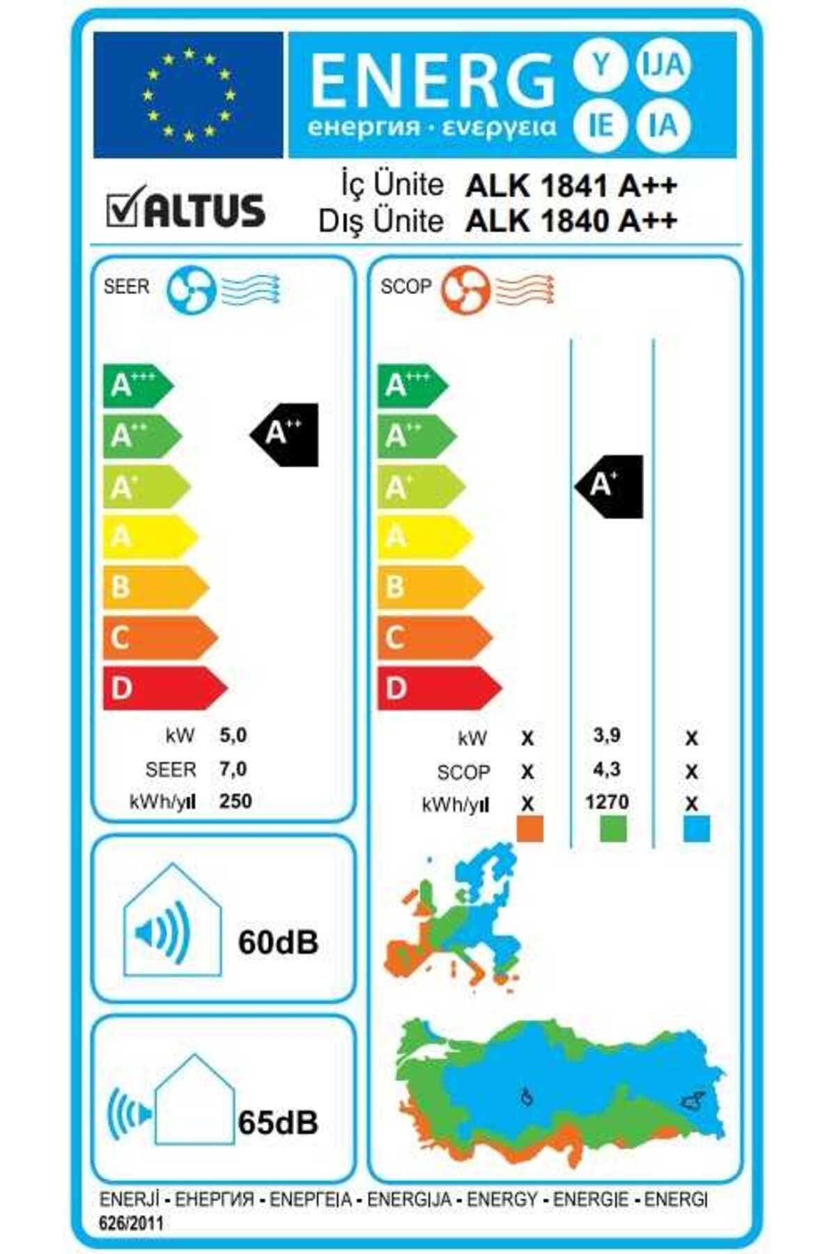(Arçelik Montaj Dahil) ALK1840 18000 Btu A++ İnverter Klima