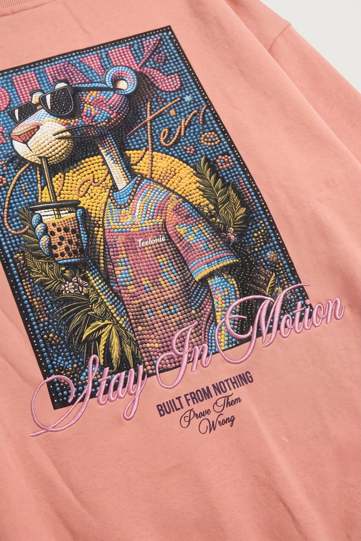 Baskılı Sweatshirt Somon