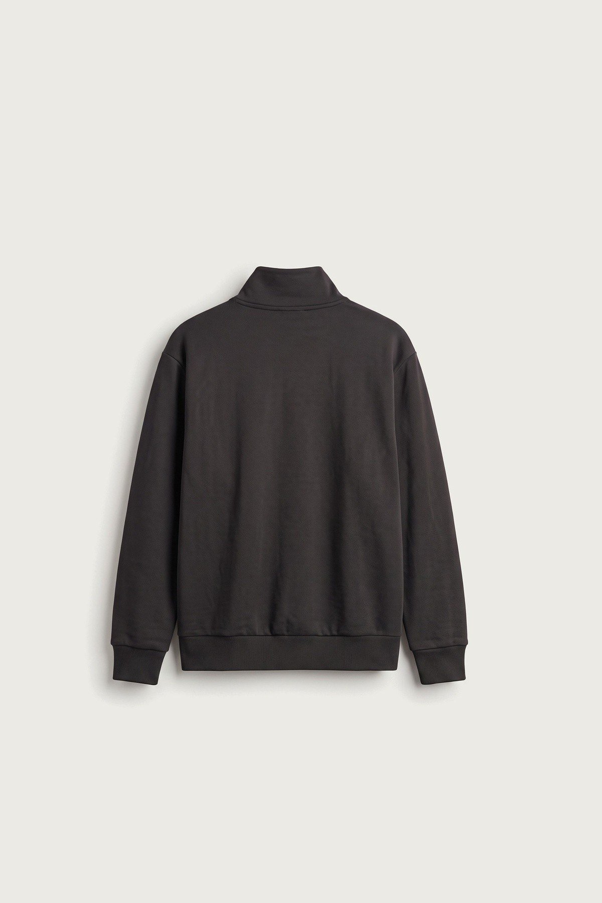 Yarım Fermuarlı Sweatshirt Siyah