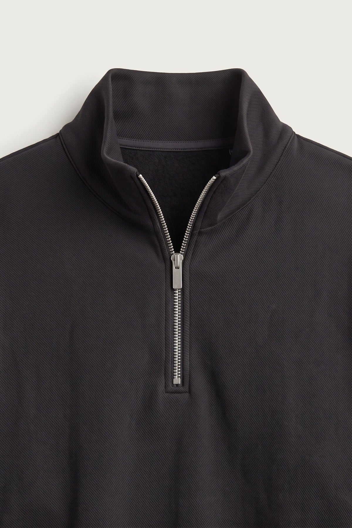 Yarım Fermuarlı Sweatshirt Siyah