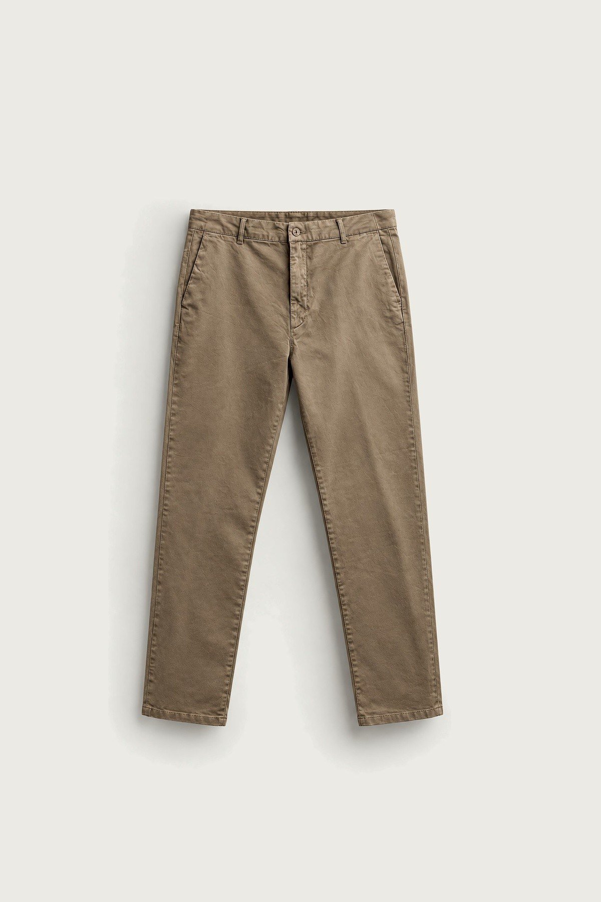 Yıkamalı Chino Pantolon Bej