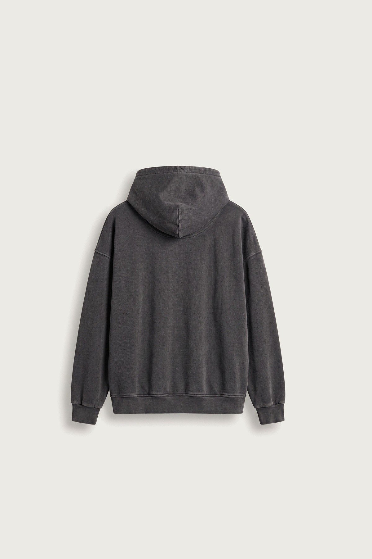 Yıkamalı Kapüşonlu Sweatshirt Antrasit