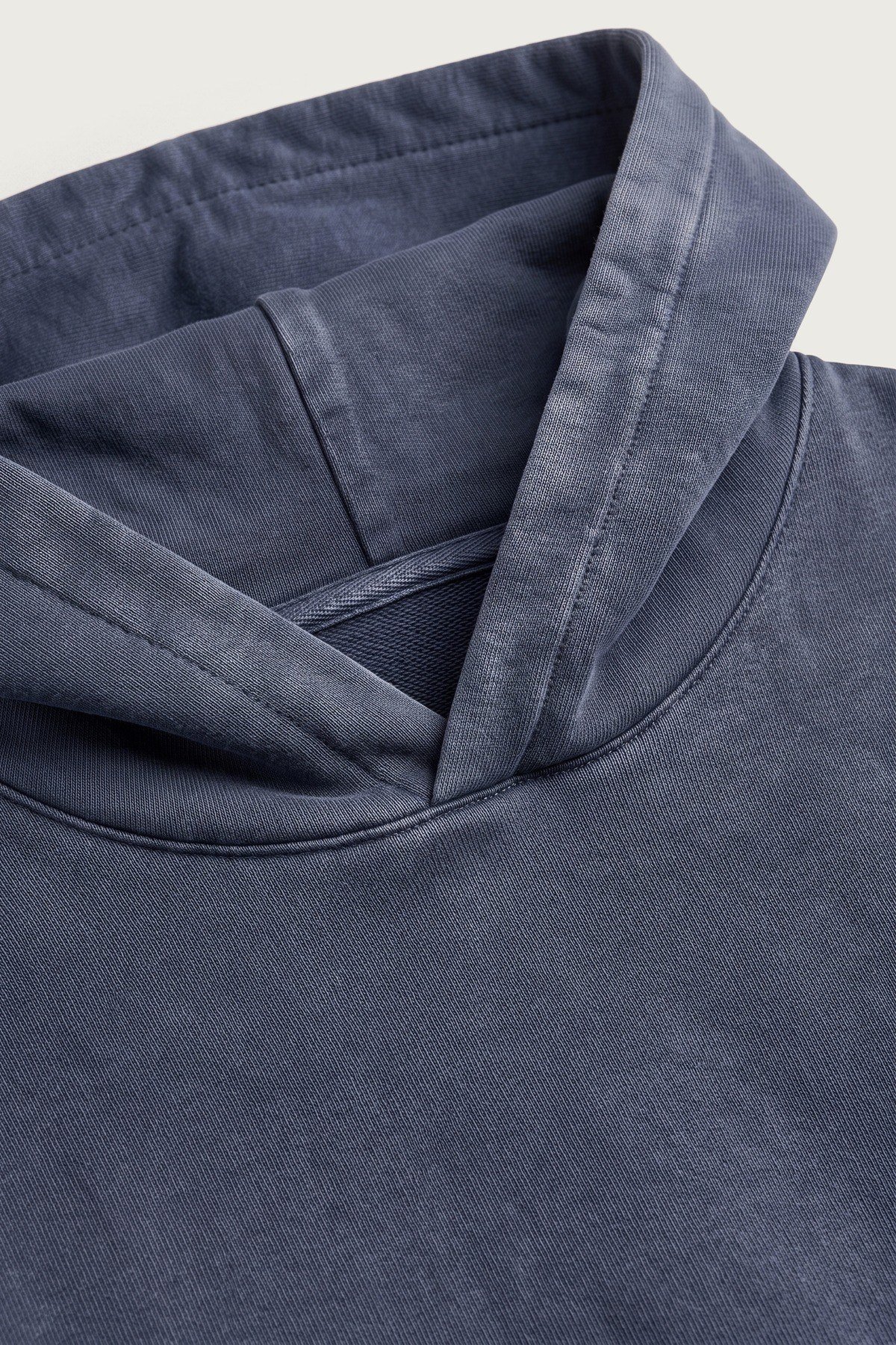 Yıkamalı Kapüşonlu Sweatshirt Lacivert