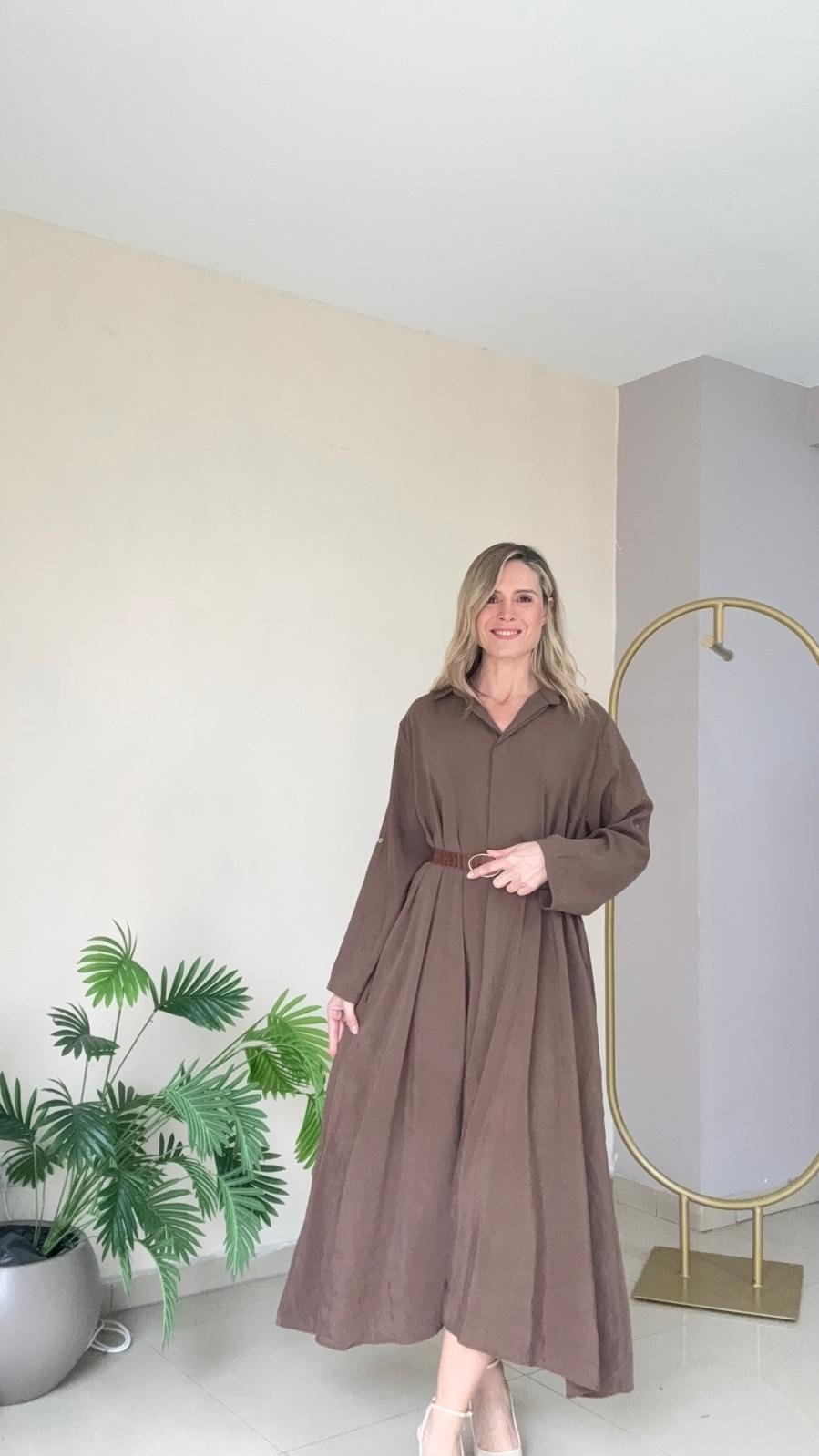 Kemerli Tensel Elbise