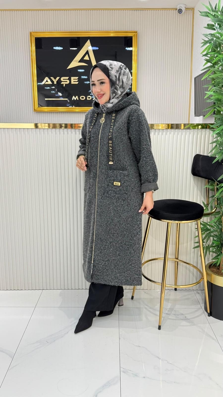Kuzu Kaşe Mont Gri