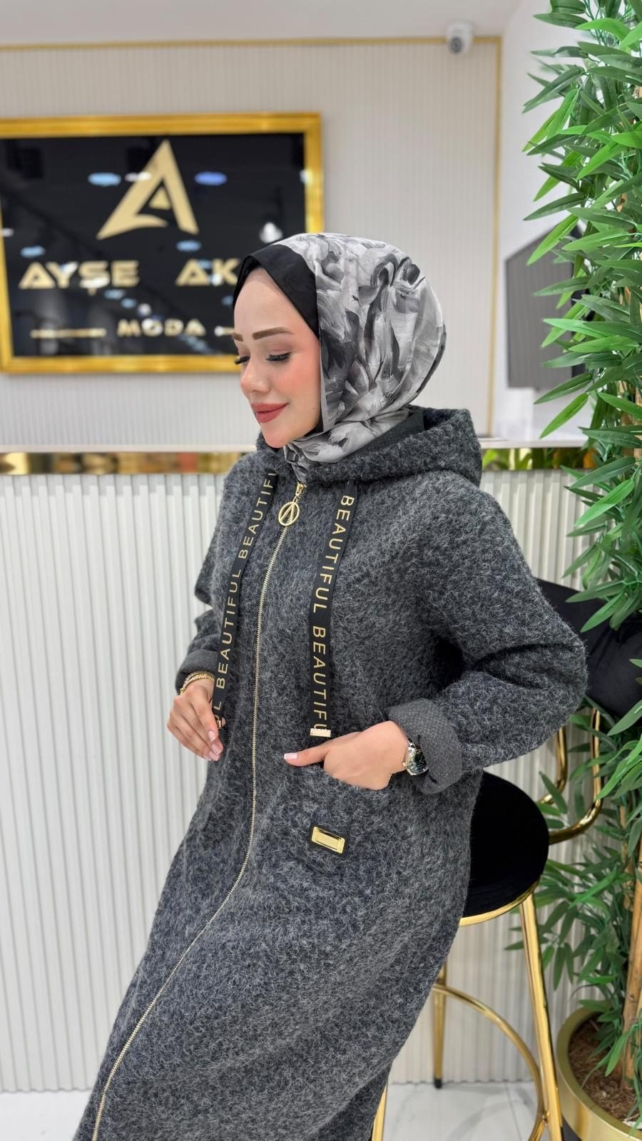 Kuzu Kaşe Mont Gri