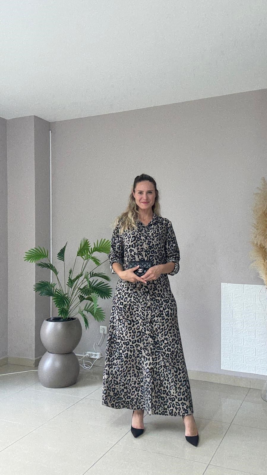 Leopar Tensel Elbise