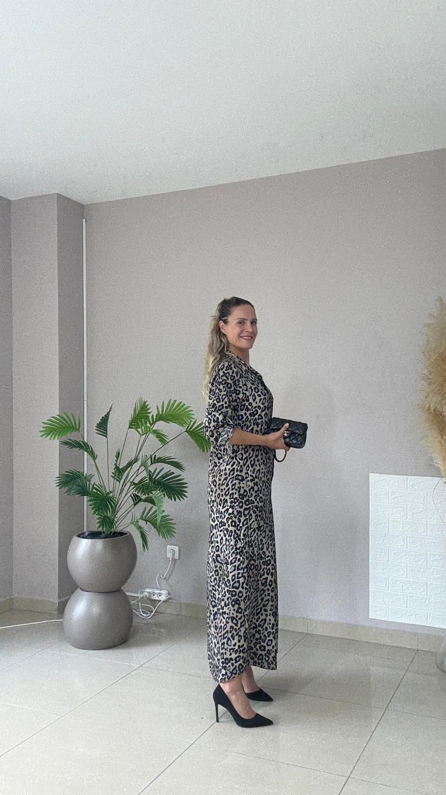 Leopar Tensel Elbise