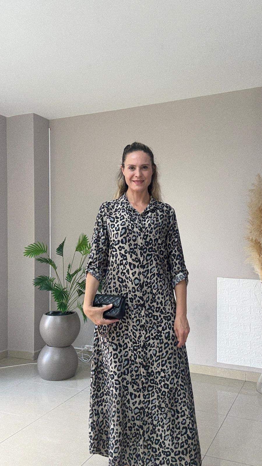 Leopar Tensel Elbise