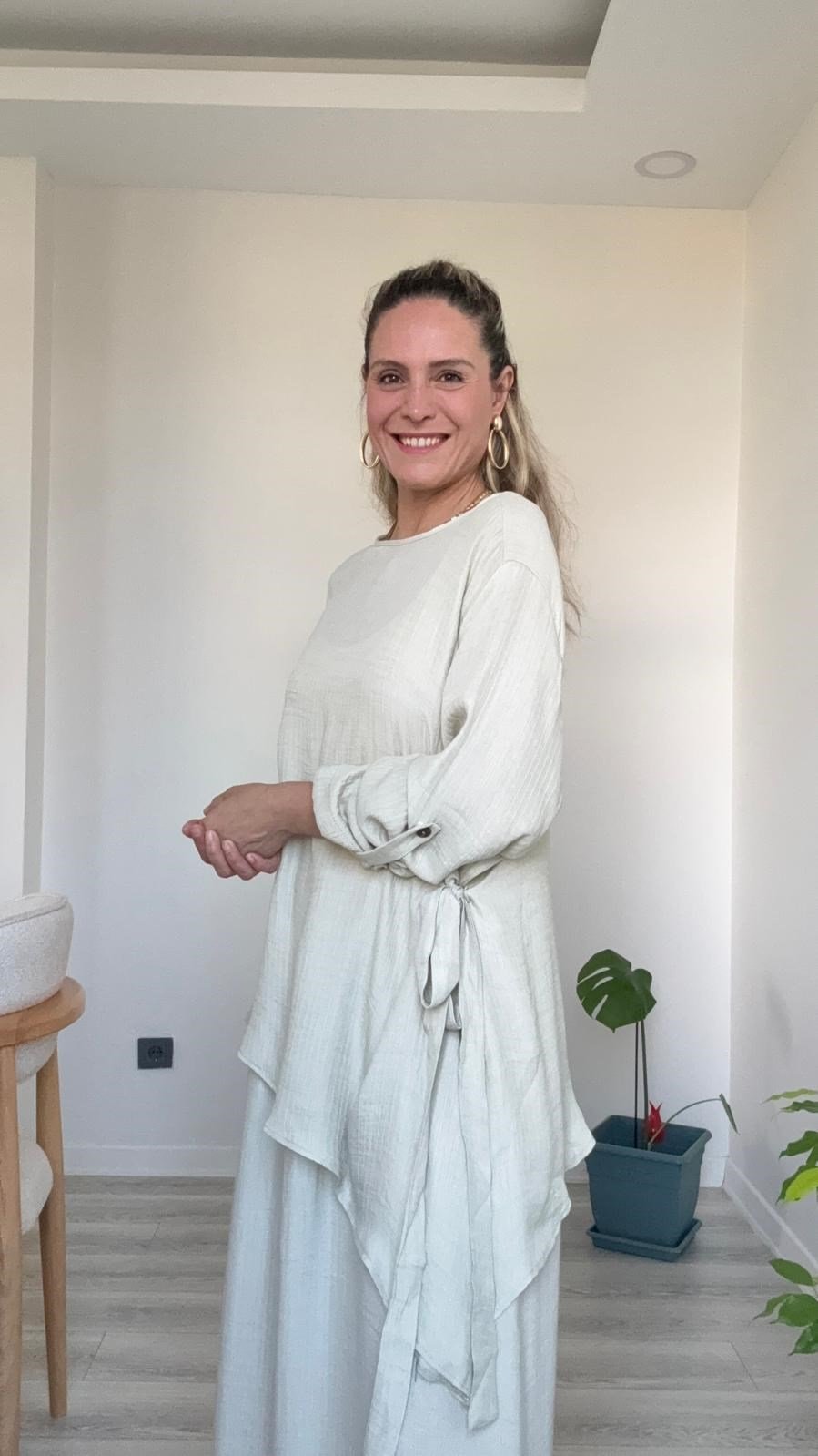 Manolya İkili Takım Bej