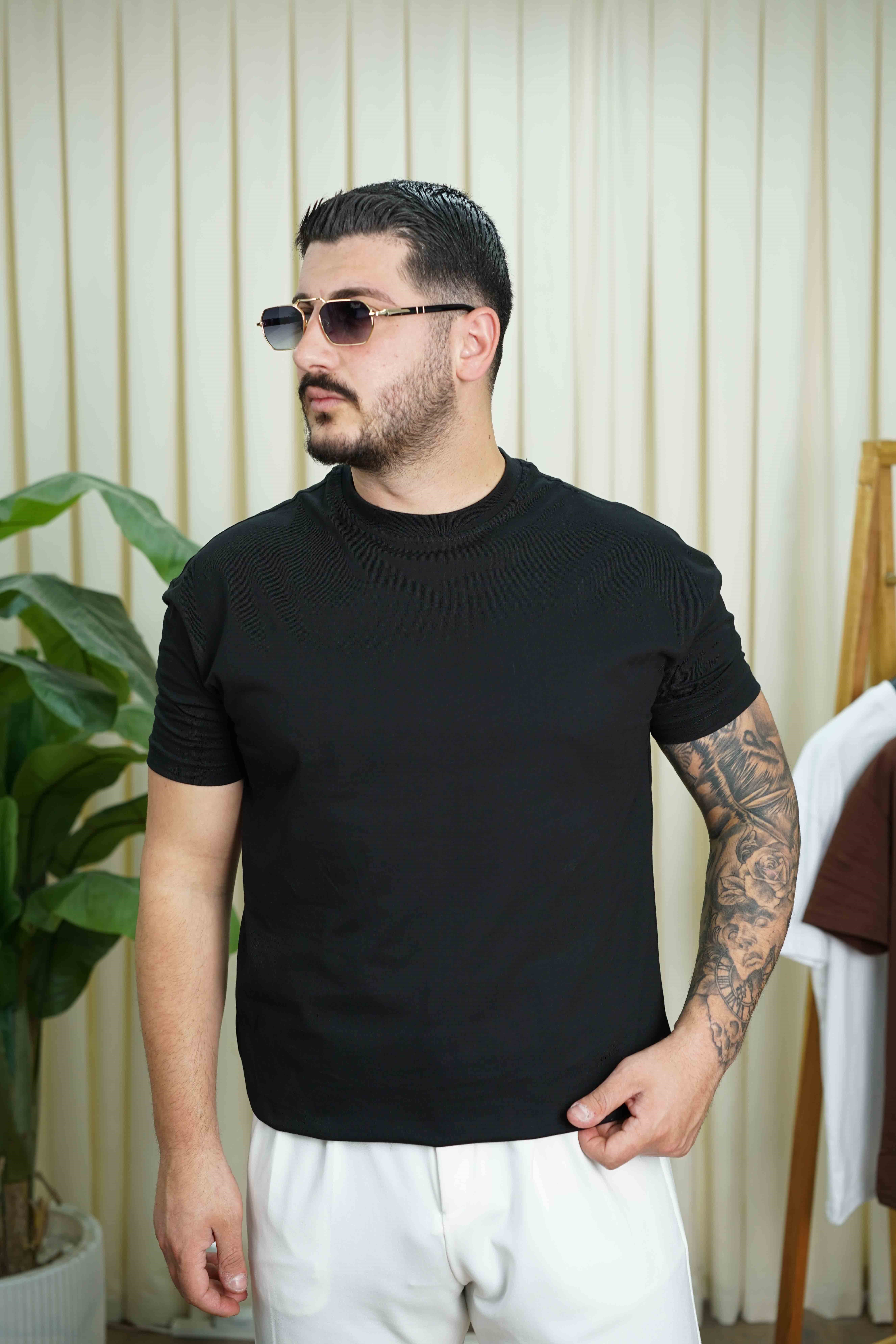 Fit Kalıp Tişört Siyah