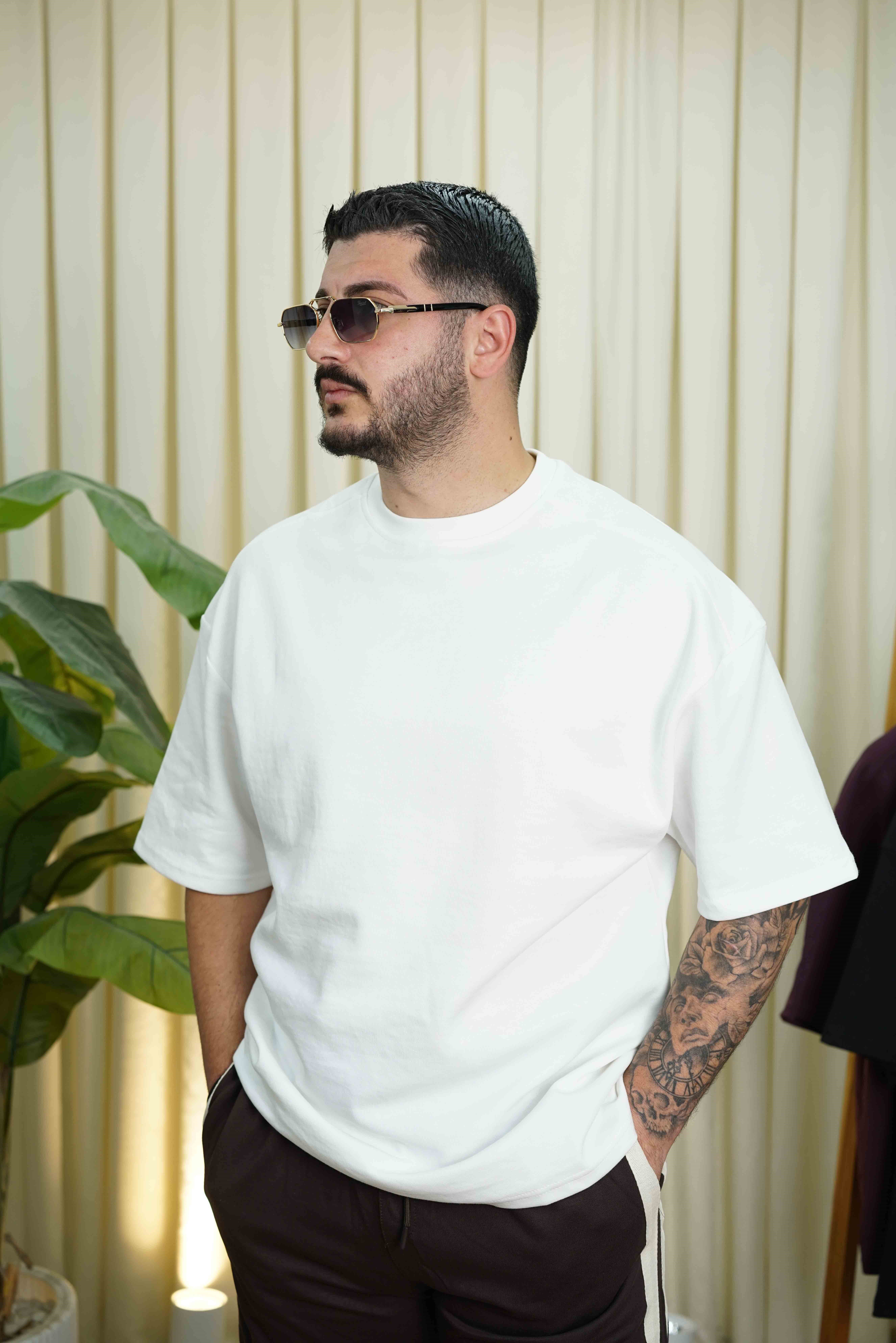 Oversize Bezink Tişört Beyaz