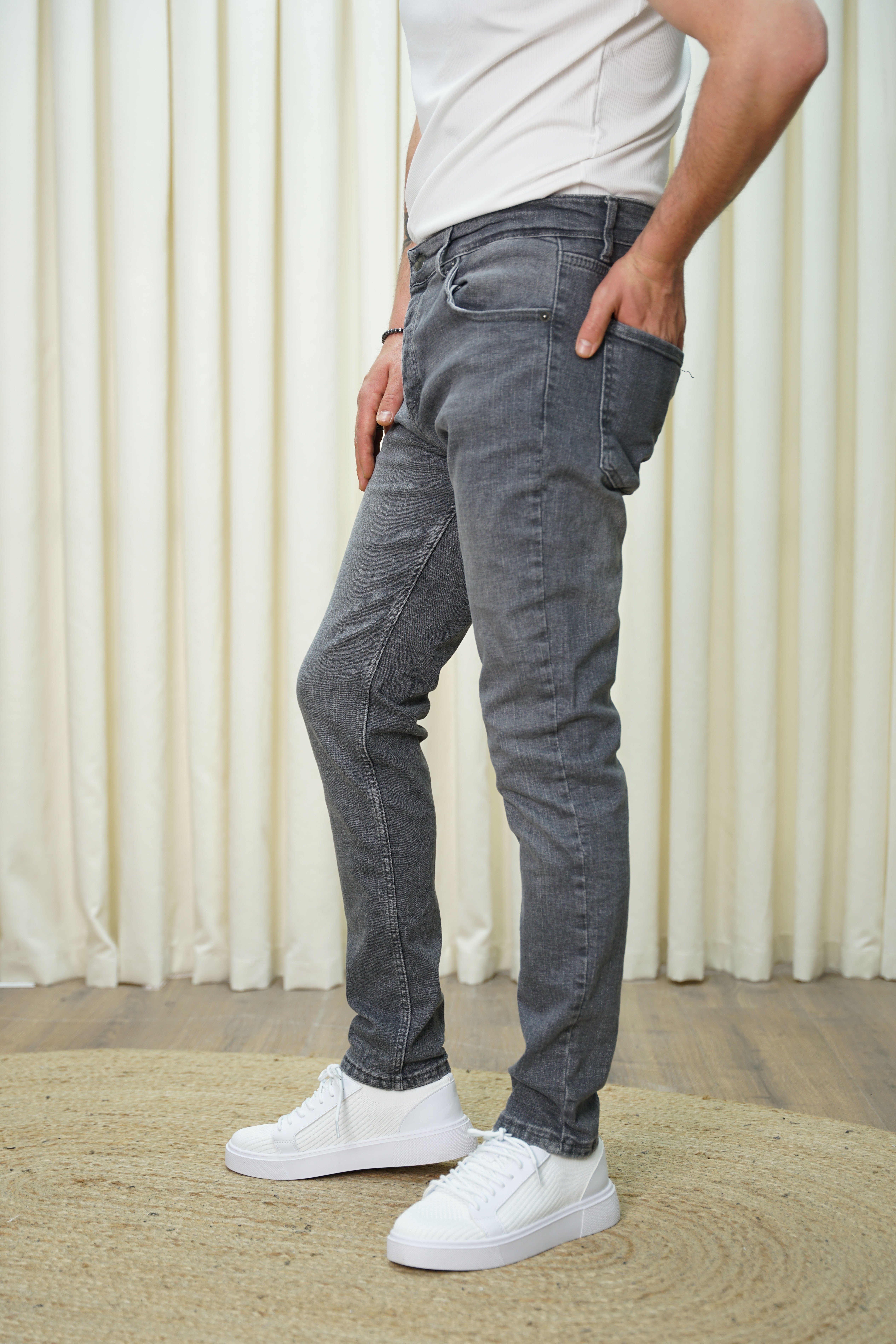 Skinny Fit Jean,Gri