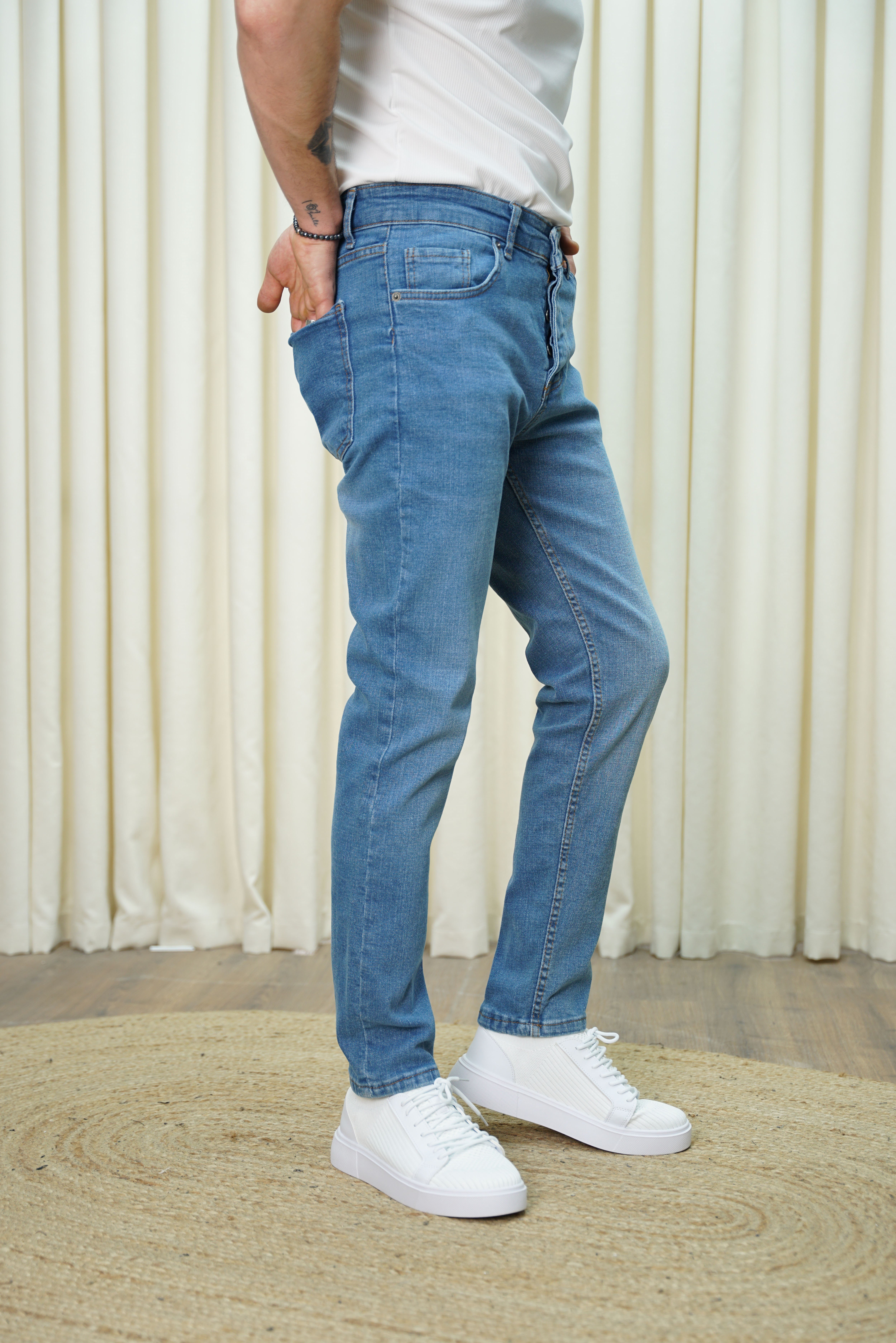 Skinny Fit Jean,İndigo Mavi