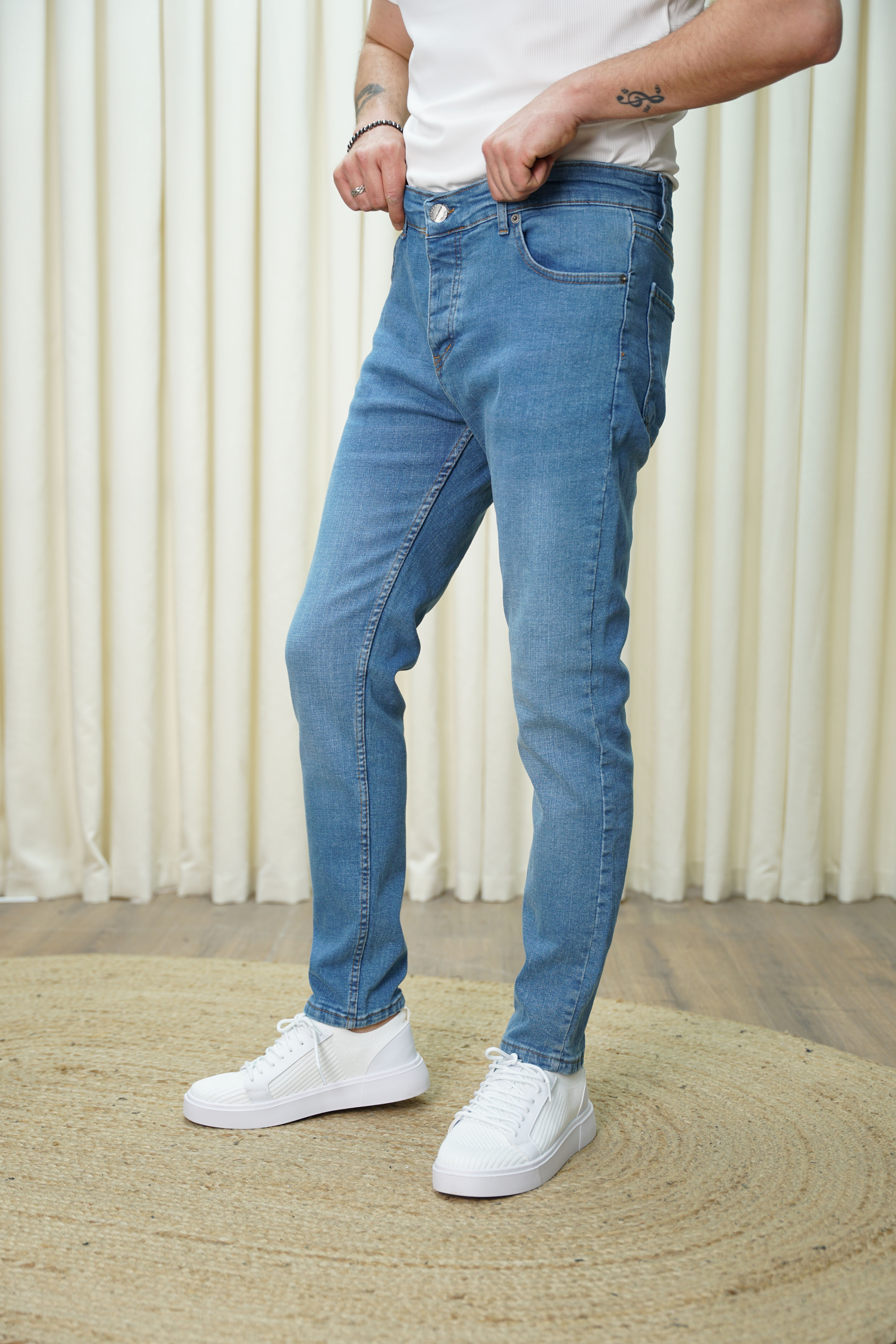 Skinny Fit Jean,İndigo Mavi