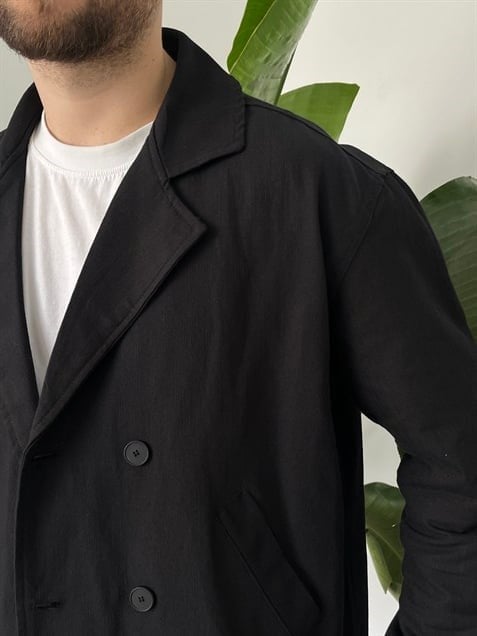 Basic Düğmeli  Siyah  Takım