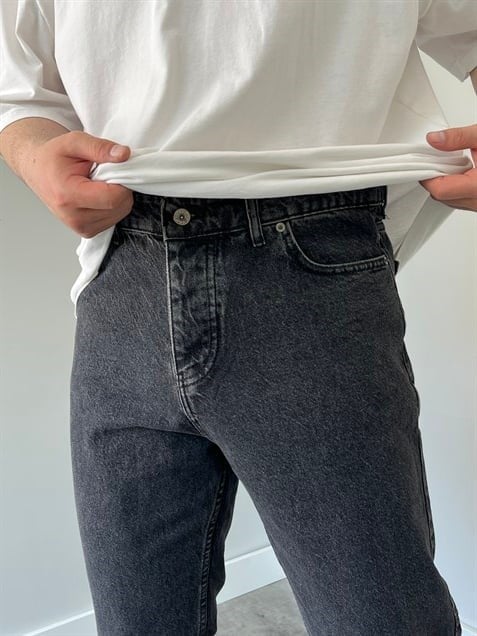 Boyfriend Kot Pantolon  Koyu Gri