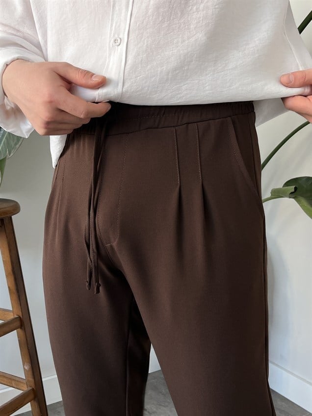 Duble Paça Jagger Paça  Kahverengi Kumaş
