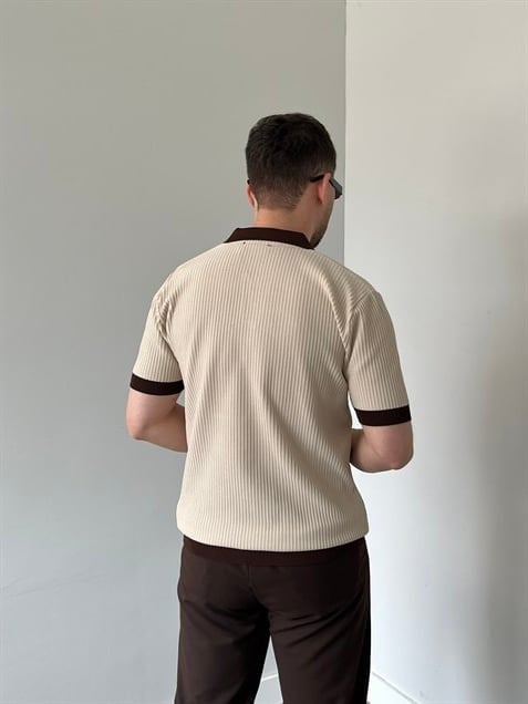 Hemşire Yaka Triko Krem