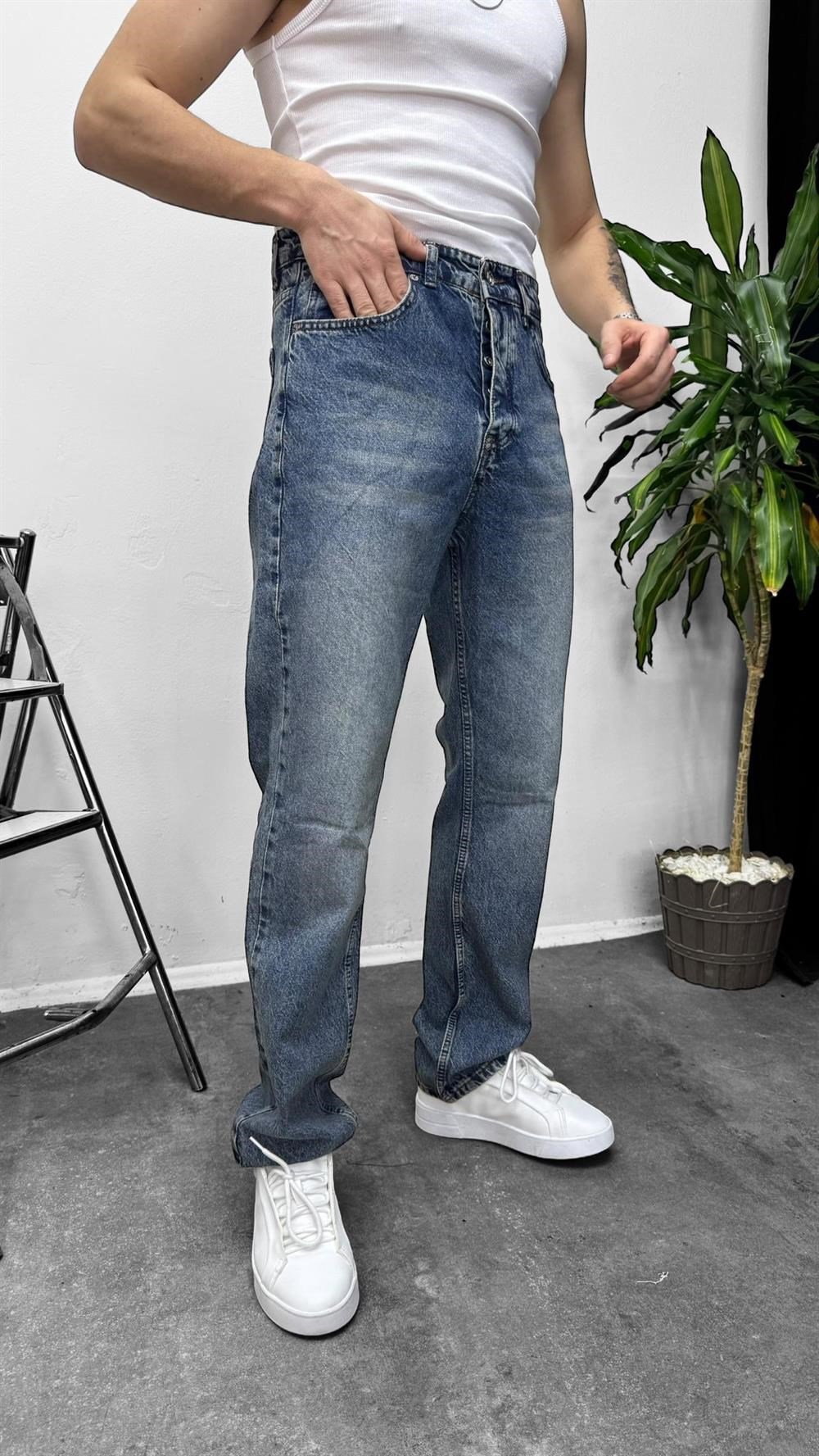 Keps Baggy Kot Pantolon Eskitme Lacivert