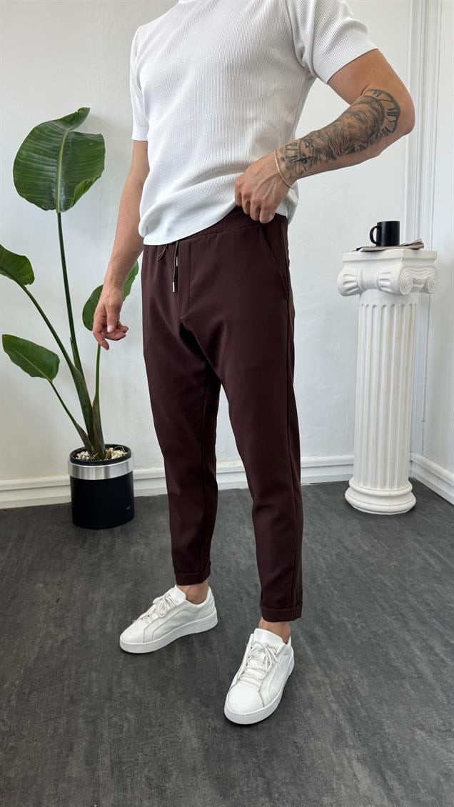 MR Duble Paça Jogger Kahverengi